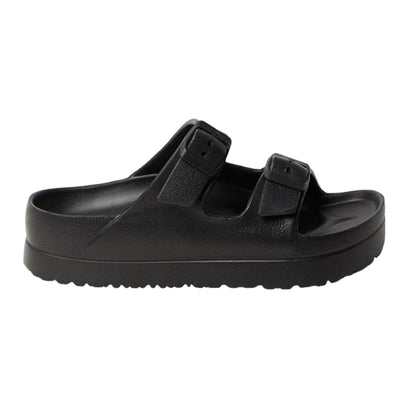 Black - Back - Dorothy Perkins Womens-Ladies Fabienne Double Buckle Sandals