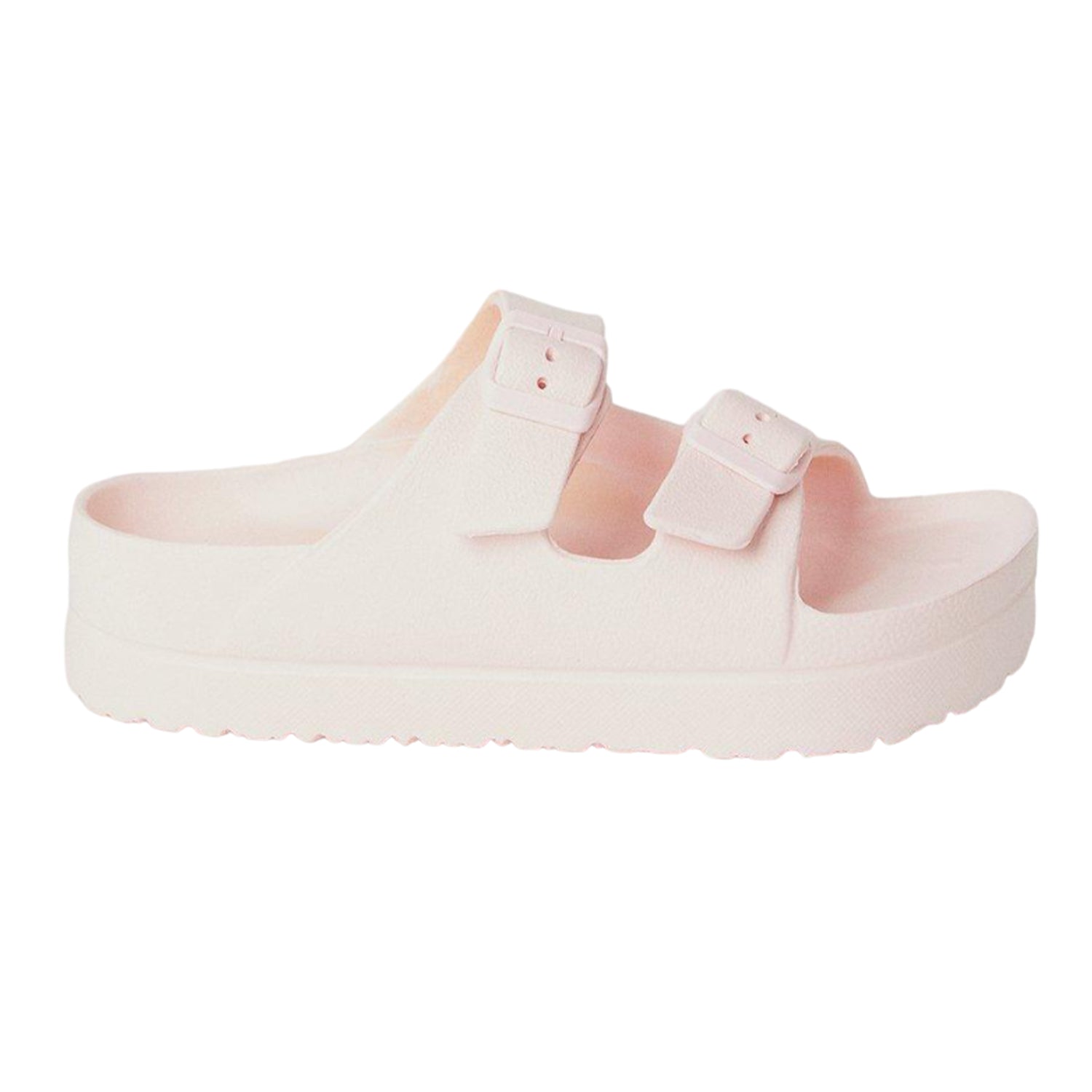 Pink - Back - Dorothy Perkins Womens-Ladies Fabienne Double Buckle Sandals