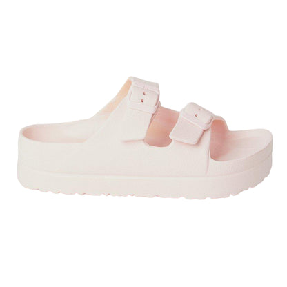 Pink - Back - Dorothy Perkins Womens-Ladies Fabienne Double Buckle Sandals