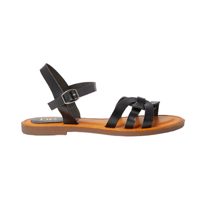 Black - Back - Dorothy Perkins Womens-Ladies Femelu Interwoven Faux Leather Sandals
