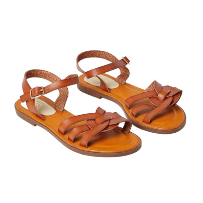 Tan - Front - Dorothy Perkins Womens-Ladies Femelu Interwoven Faux Leather Sandals