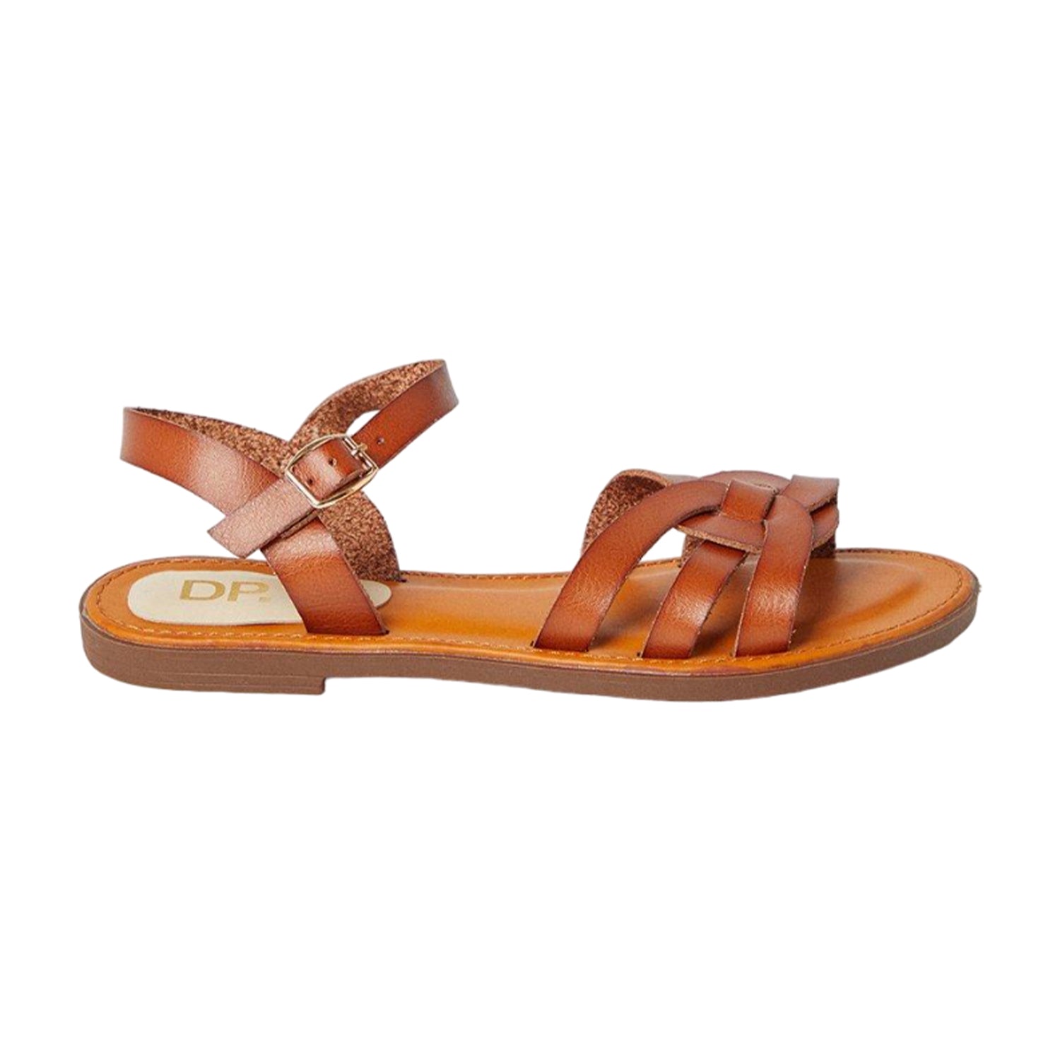 Tan - Back - Dorothy Perkins Womens-Ladies Femelu Interwoven Faux Leather Sandals