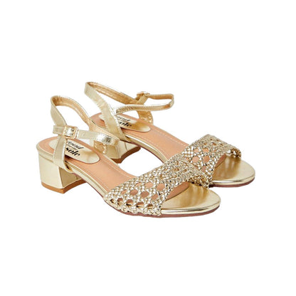 White - Front - Good For The Sole Womens-Ladies Esther Crochet Low Block Heel Sandals