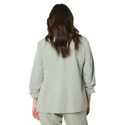 Sage - Back - Dorothy Perkins Womens-Ladies Plus Ruched Blazer