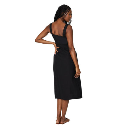 Black - Back - Dorothy Perkins Womens-Ladies Button Through Midi Dress