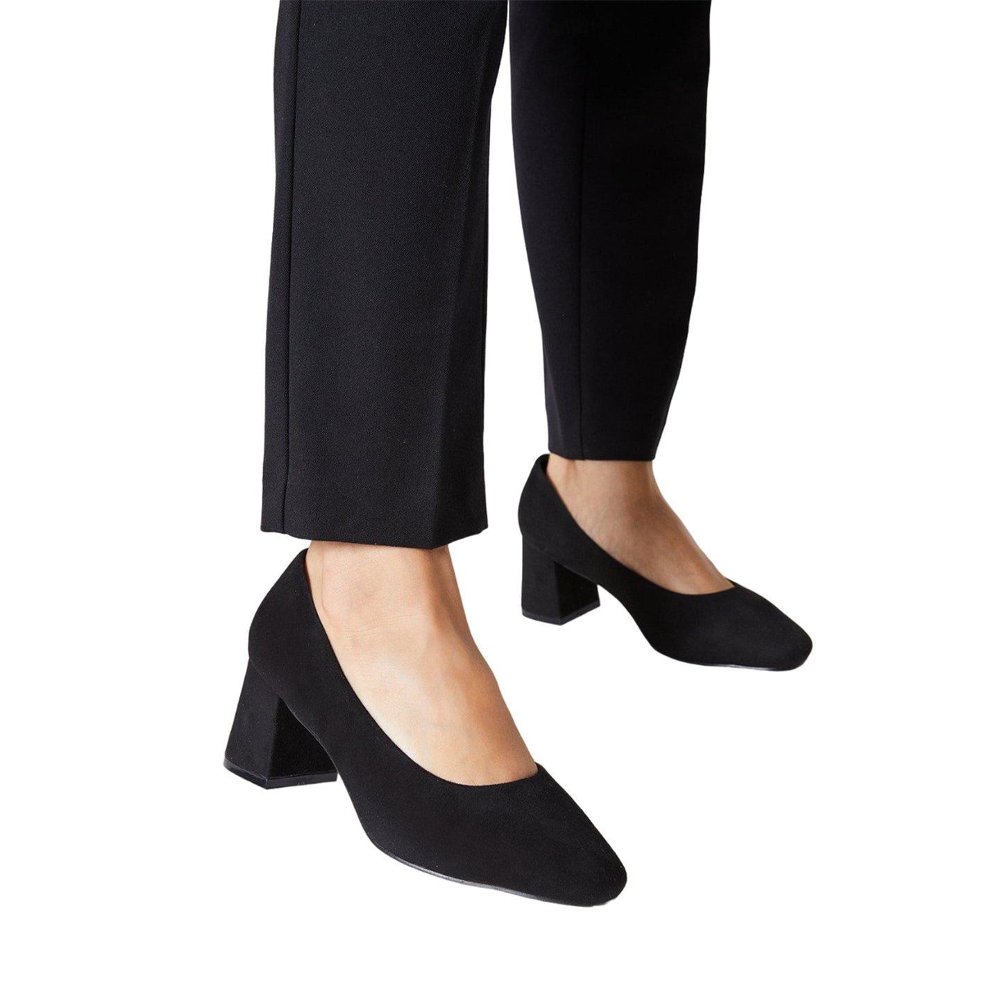 Natural Black - Side - Dorothy Perkins Womens-Ladies Elise Extra Wide Court Shoes