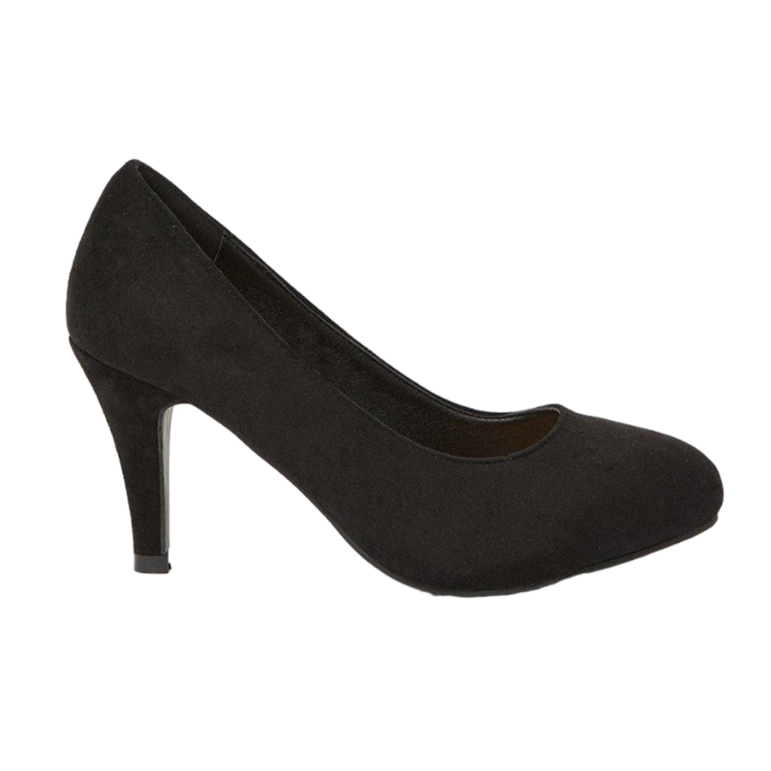 Natural Black - Back - Good For The Sole Womens-Ladies Eloise Wide Court Shoes
