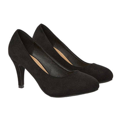 Natural Black - Front - Good For The Sole Womens-Ladies Eloise Wide Court Shoes