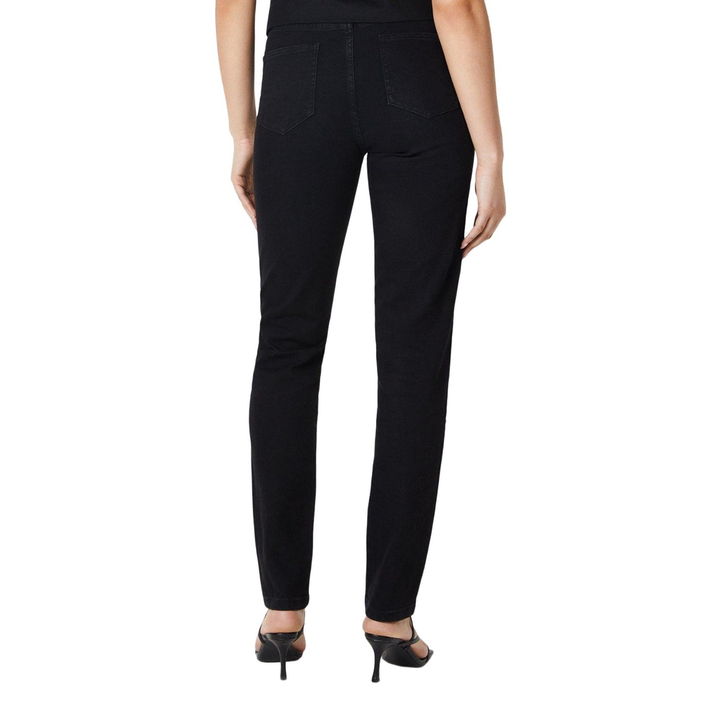 Black - Back - Dorothy Perkins Womens-Ladies Comfort Stretch Tall and Slim Jeans