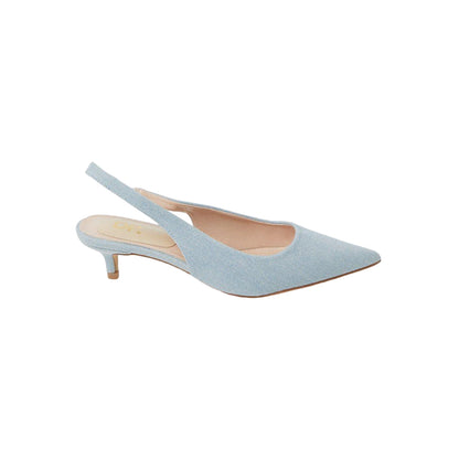 Denim - Back - Dorothy Perkins Womens-Ladies Delilah Sling Back Kitten Heel Court Shoes
