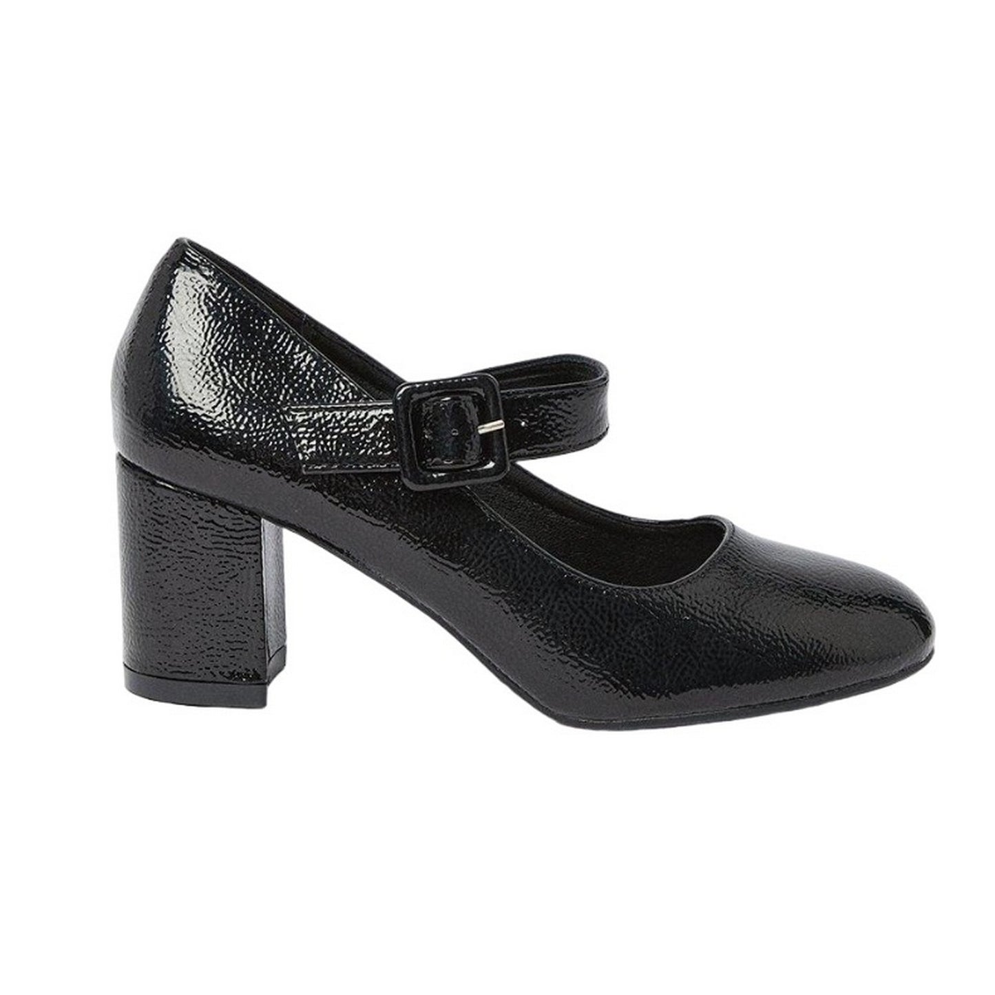 Black - Back - Good For The Sole Womens-Ladies Cristina Mid Heel Court Shoes