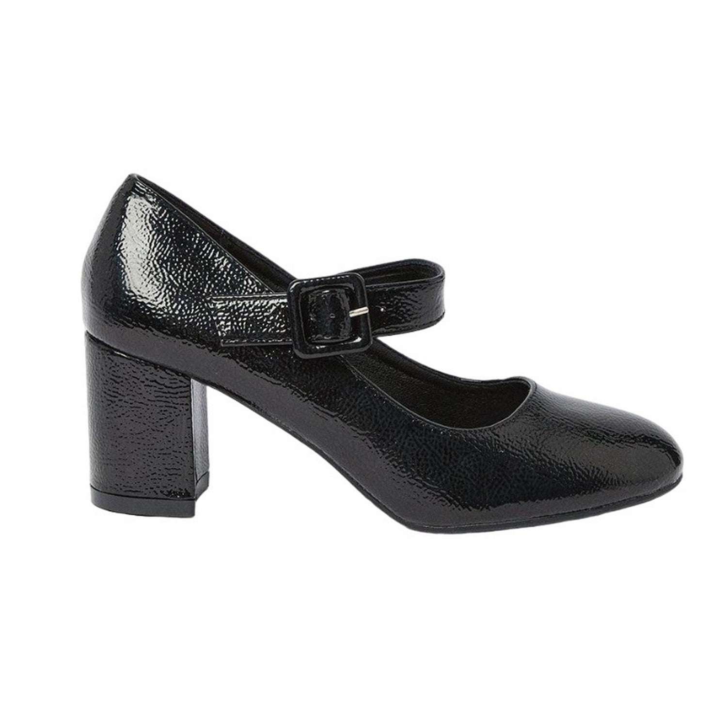 Black - Back - Good For The Sole Womens-Ladies Cristina Mid Heel Court Shoes