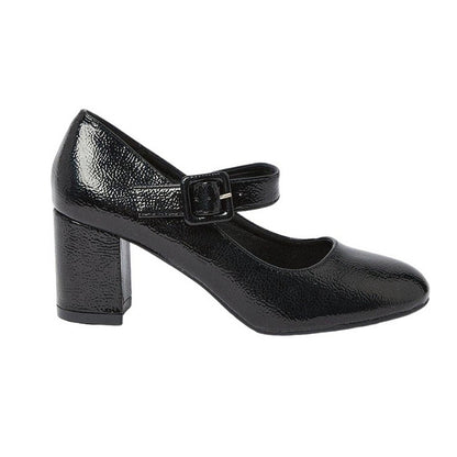 Black - Back - Good For The Sole Womens-Ladies Cristina Mid Heel Court Shoes
