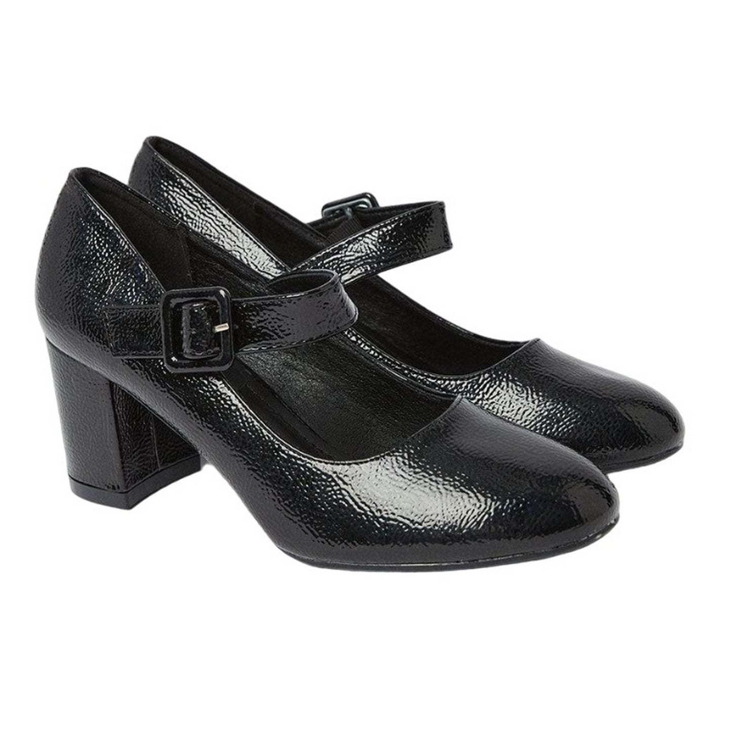 Black - Front - Good For The Sole Womens-Ladies Cristina Mid Heel Court Shoes