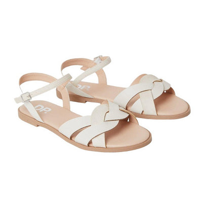 Bone - Front - Dorothy Perkins Womens-Ladies Fara Weave Wide Flat Sandals