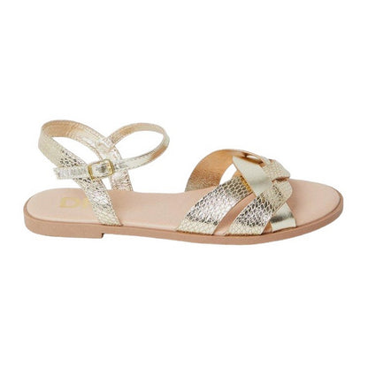 Gold - Back - Dorothy Perkins Womens-Ladies Fara Weave Wide Flat Sandals