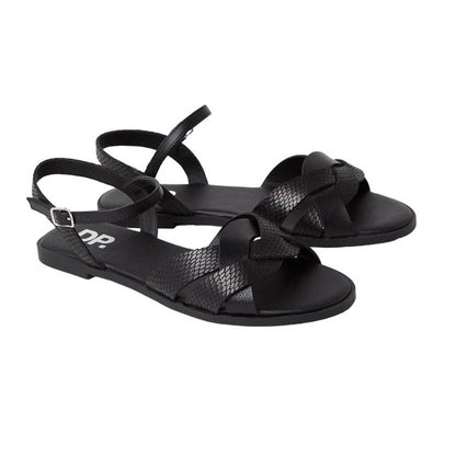 Black - Front - Dorothy Perkins Womens-Ladies Fara Weave Wide Flat Sandals