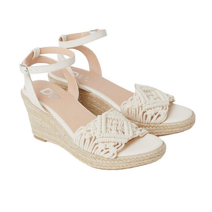 Cream - Front - Dorothy Perkins Womens-Ladies Felicity Macrame Wedge