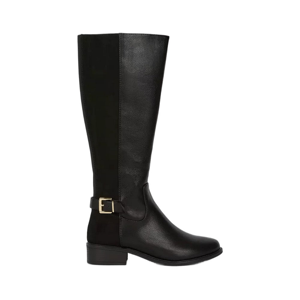Black - Front - Dorothy Perkins Womens-Ladies Kinley Buckle Detail Riding Boots