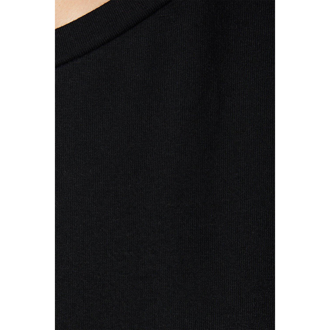 Black - Side - Dorothy Perkins Womens-Ladies Cotton Tall Roll Sleeve T-Shirt