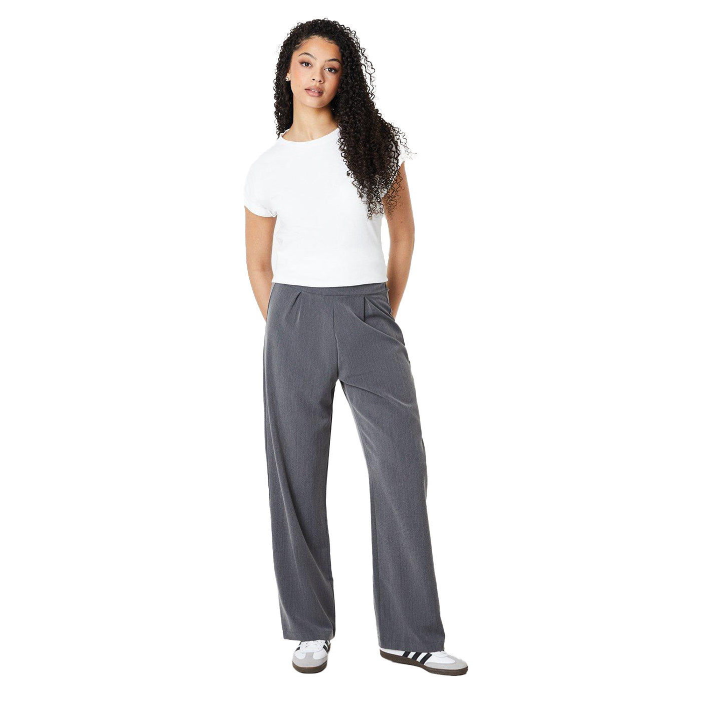 White - Lifestyle - Dorothy Perkins Womens-Ladies Cotton Tall Roll Sleeve T-Shirt
