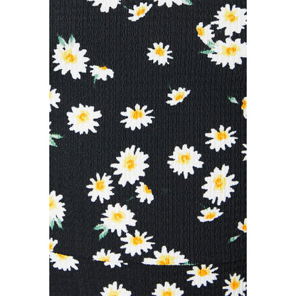 Black - Side - Dorothy Perkins Womens-Ladies Daisy V Neck Short-Sleeved Mini Dress