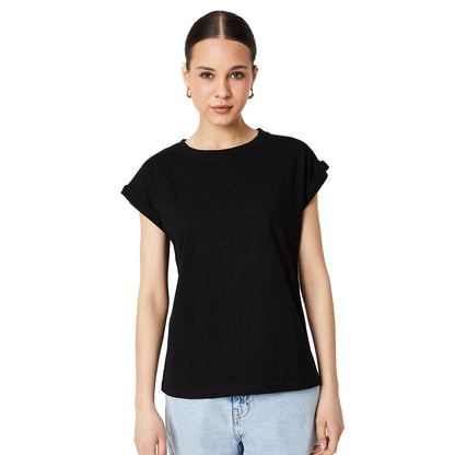 Multicoloured - Front - Dorothy Perkins Womens-Ladies Cotton Roll Sleeve T-Shirt (Pack of 3)