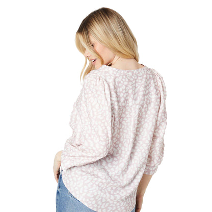 White-Light Brown - Back - Dorothy Perkins Womens-Ladies Animal Print Overhead Blouse