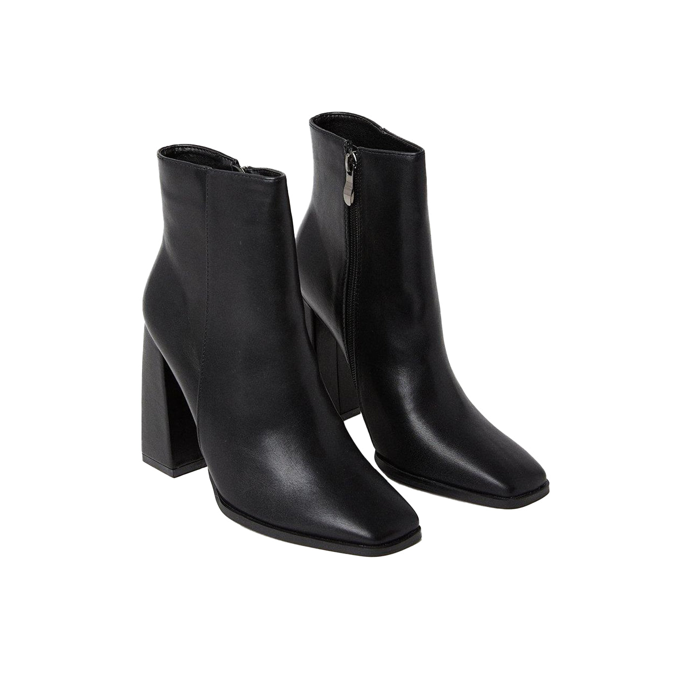 Black - Front - Faith Womens-Ladies Agnes High Block Heel Ankle Boots