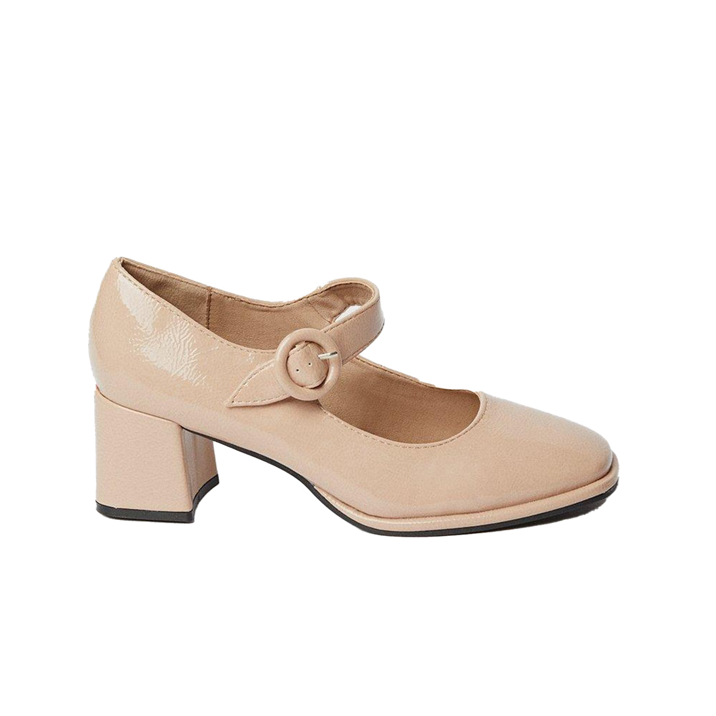 Blush - Back - Good For The Sole Womens-Ladies Camille Buckle Court Shoes