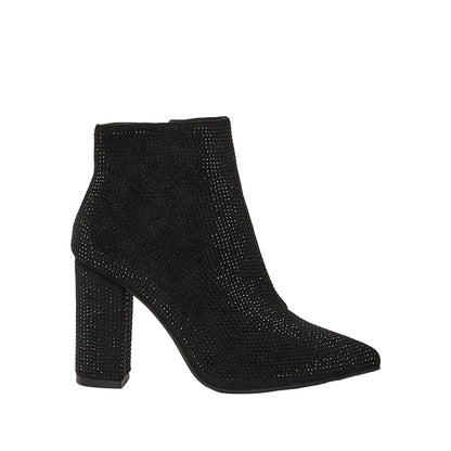 Black - Back - Dorothy Perkins Womens-Ladies Dalia Hotstud Diamante Ankle Boots