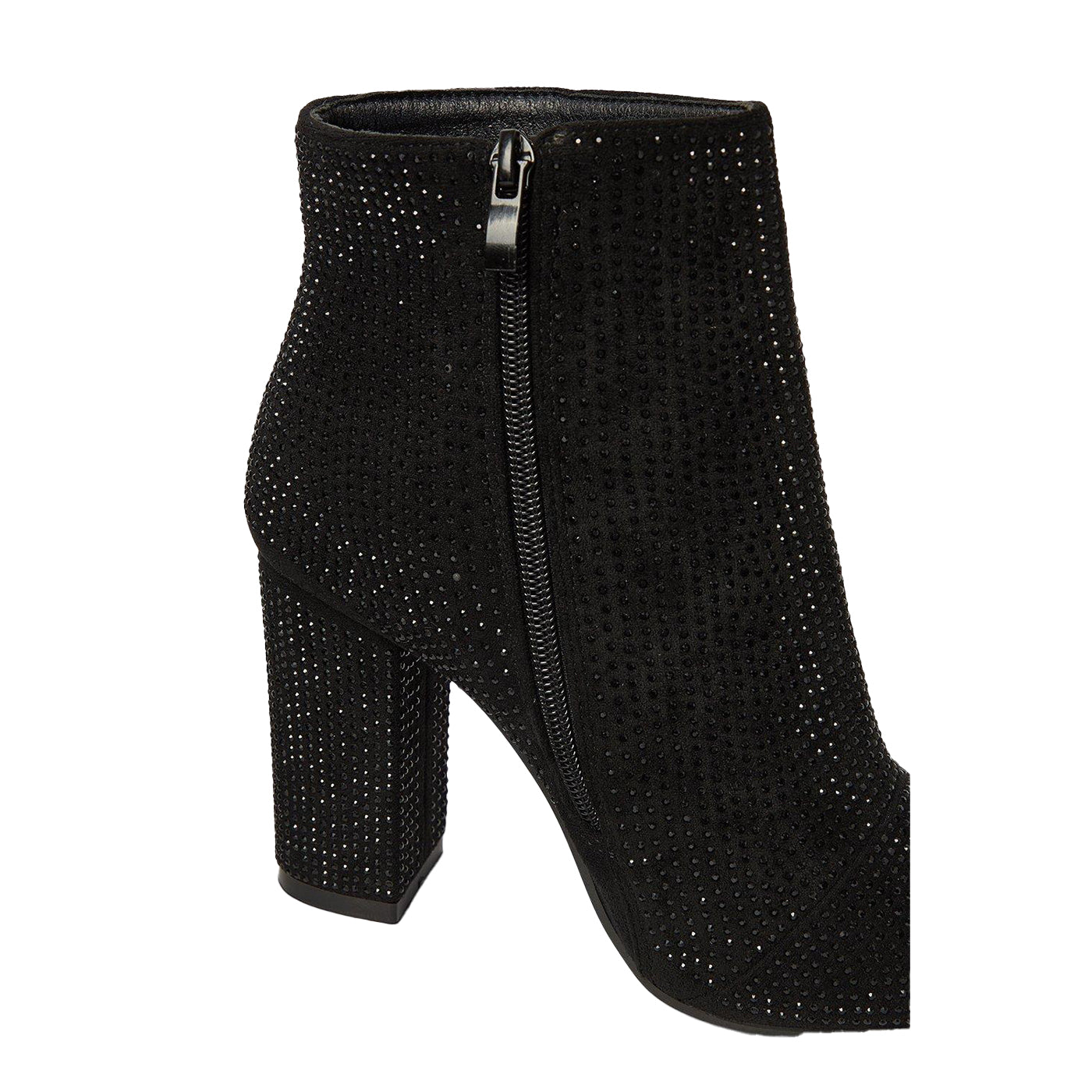 Black - Side - Dorothy Perkins Womens-Ladies Dalia Hotstud Diamante Ankle Boots