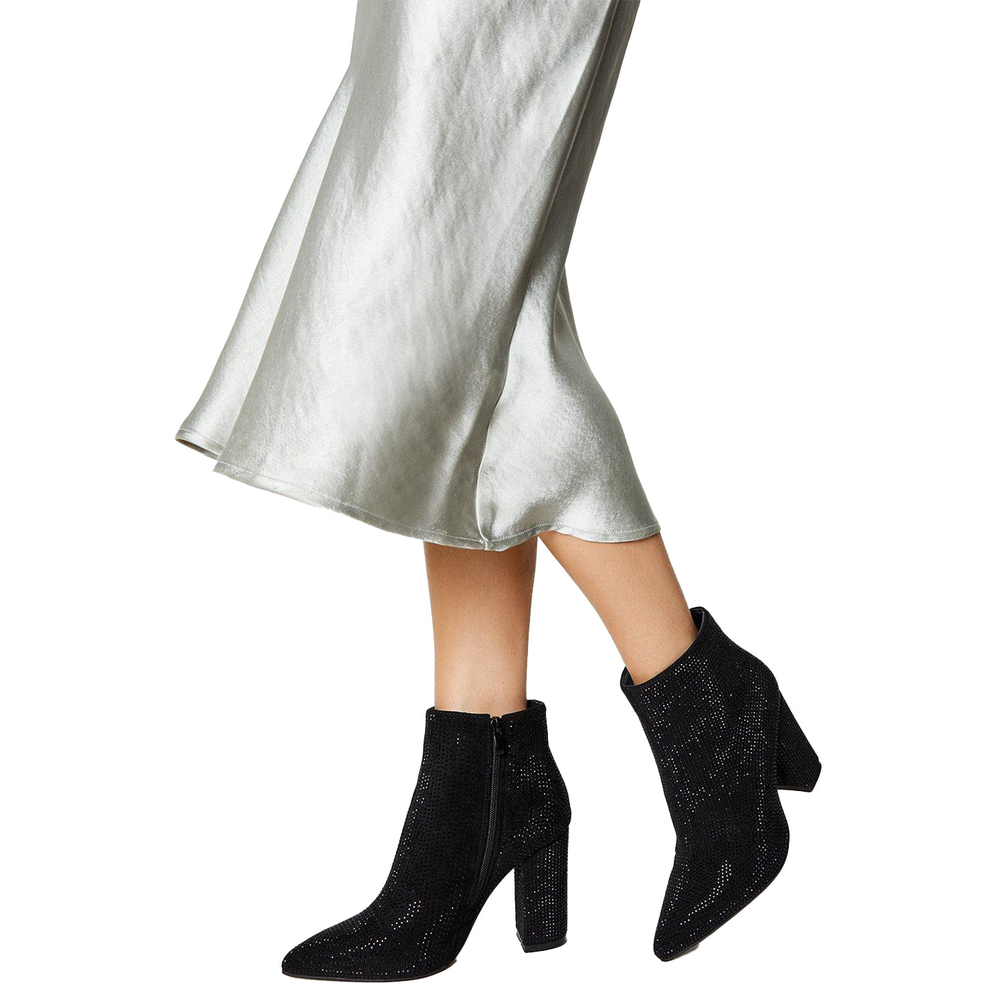 Black - Lifestyle - Dorothy Perkins Womens-Ladies Dalia Hotstud Diamante Ankle Boots