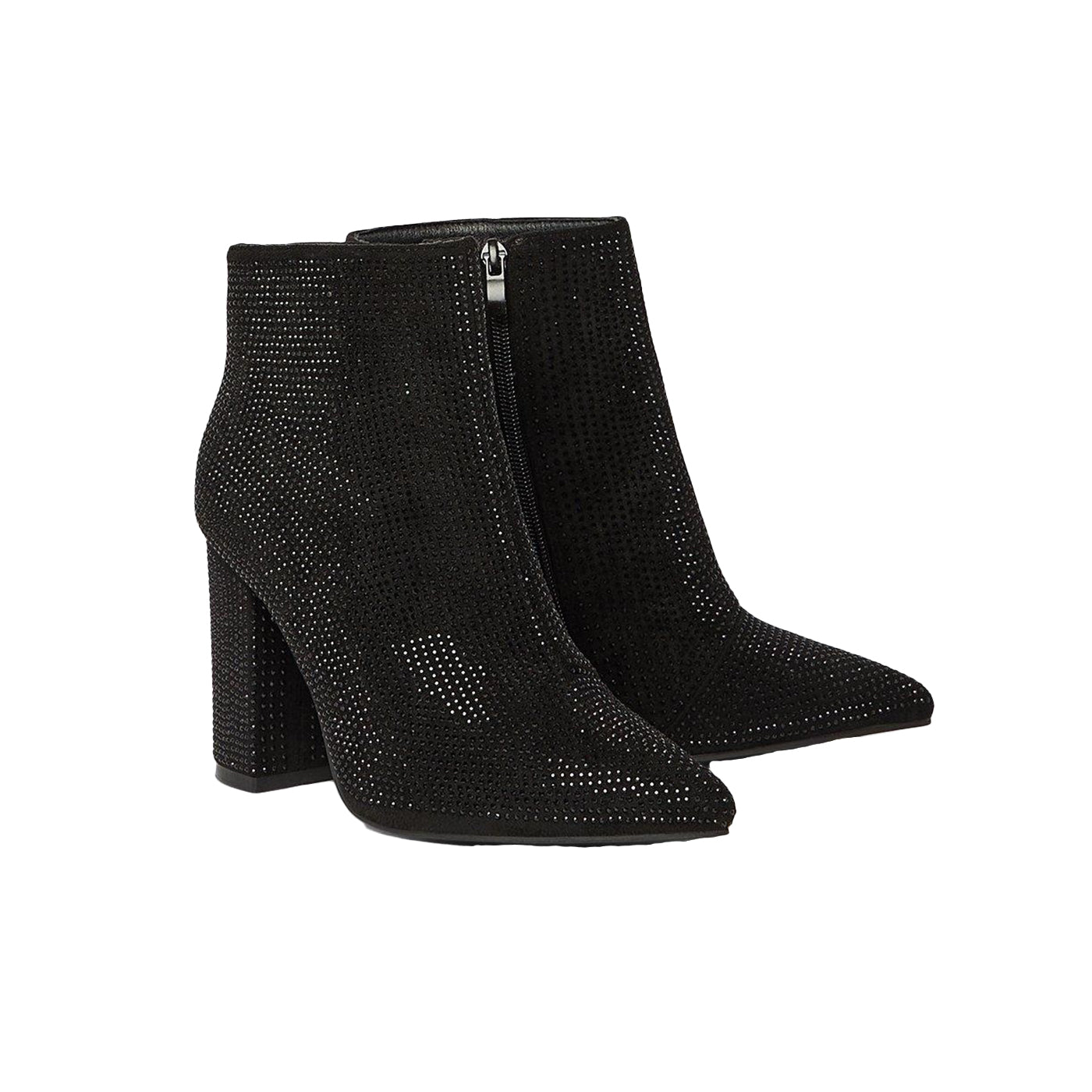 Black - Front - Dorothy Perkins Womens-Ladies Dalia Hotstud Diamante Ankle Boots