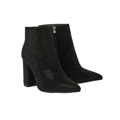 Black - Front - Dorothy Perkins Womens-Ladies Dalia Hotstud Diamante Ankle Boots