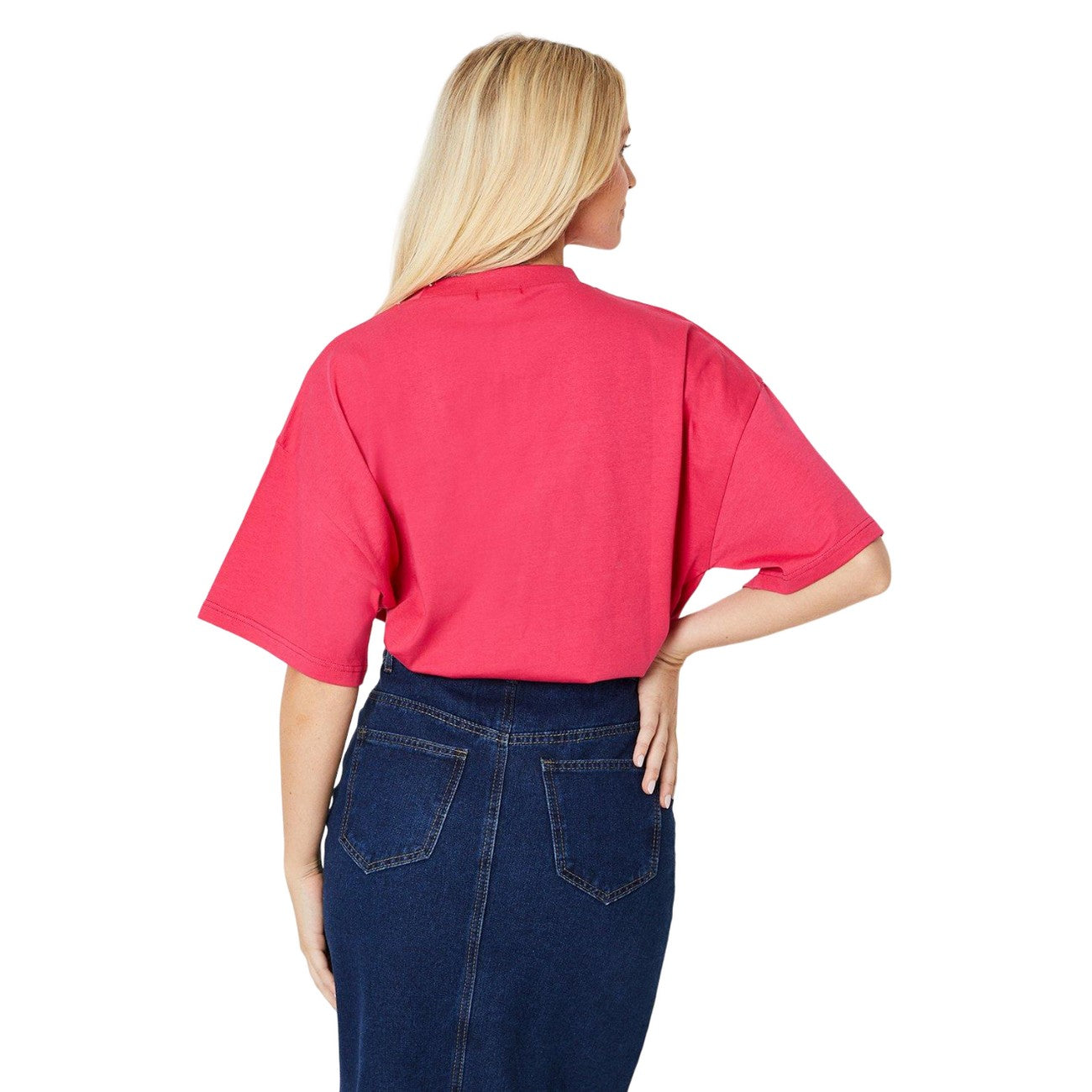 Pink - Back - Dorothy Perkins Womens-Ladies Slouch T-Shirt