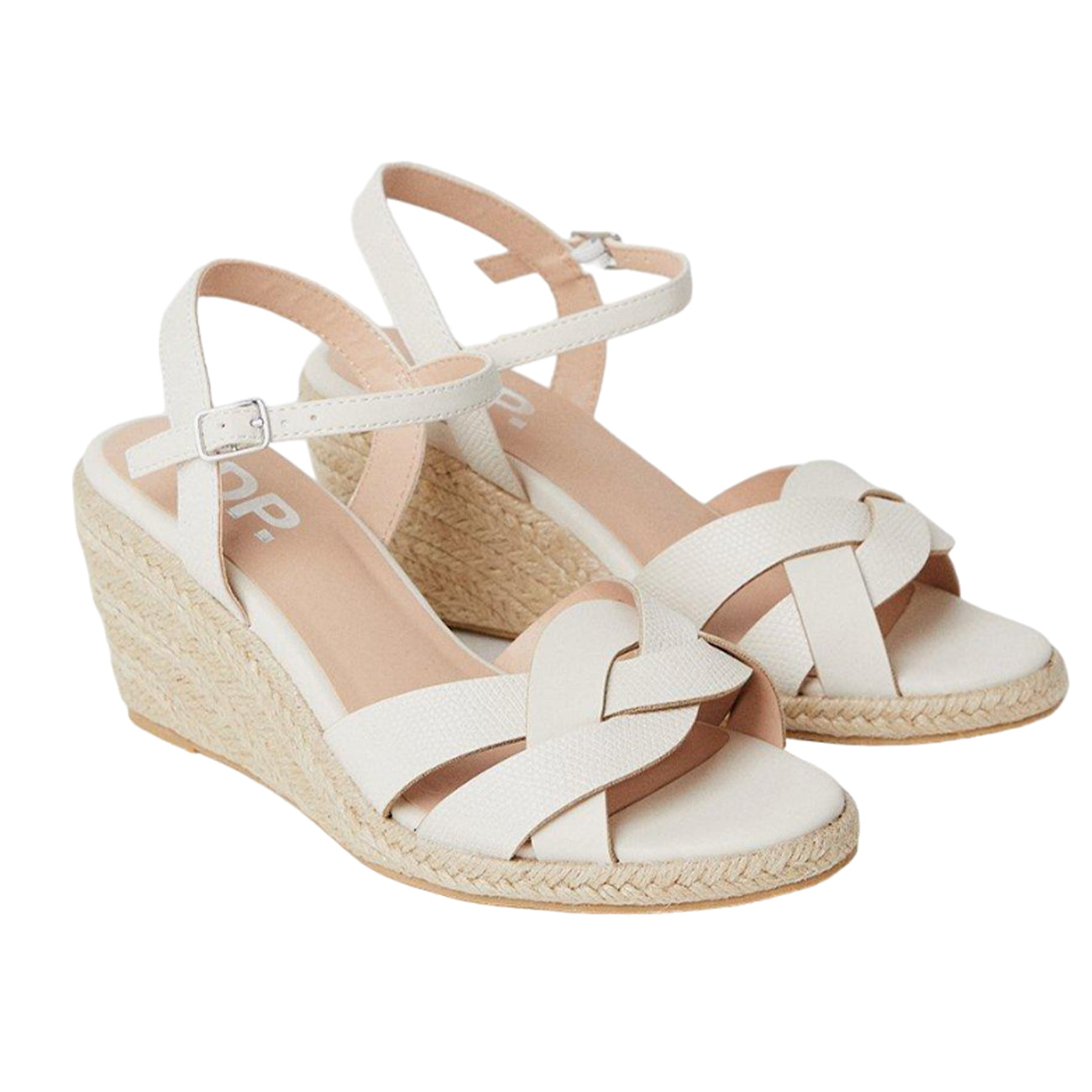 Bone - Front - Dorothy Perkins Womens-Ladies Comfort Rara Wide Wedges