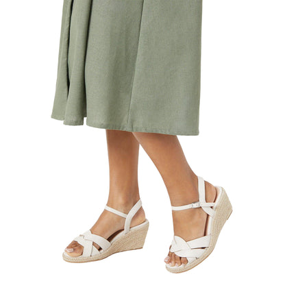 Bone - Side - Dorothy Perkins Womens-Ladies Comfort Rara Wide Wedges