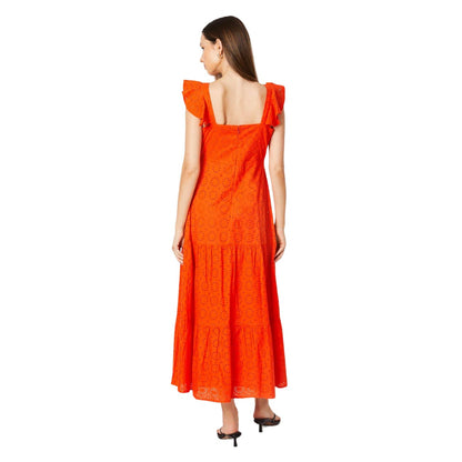 Ivory - Lifestyle - Dorothy Perkins Womens-Ladies Broderie Tiered Hem Midi Dress