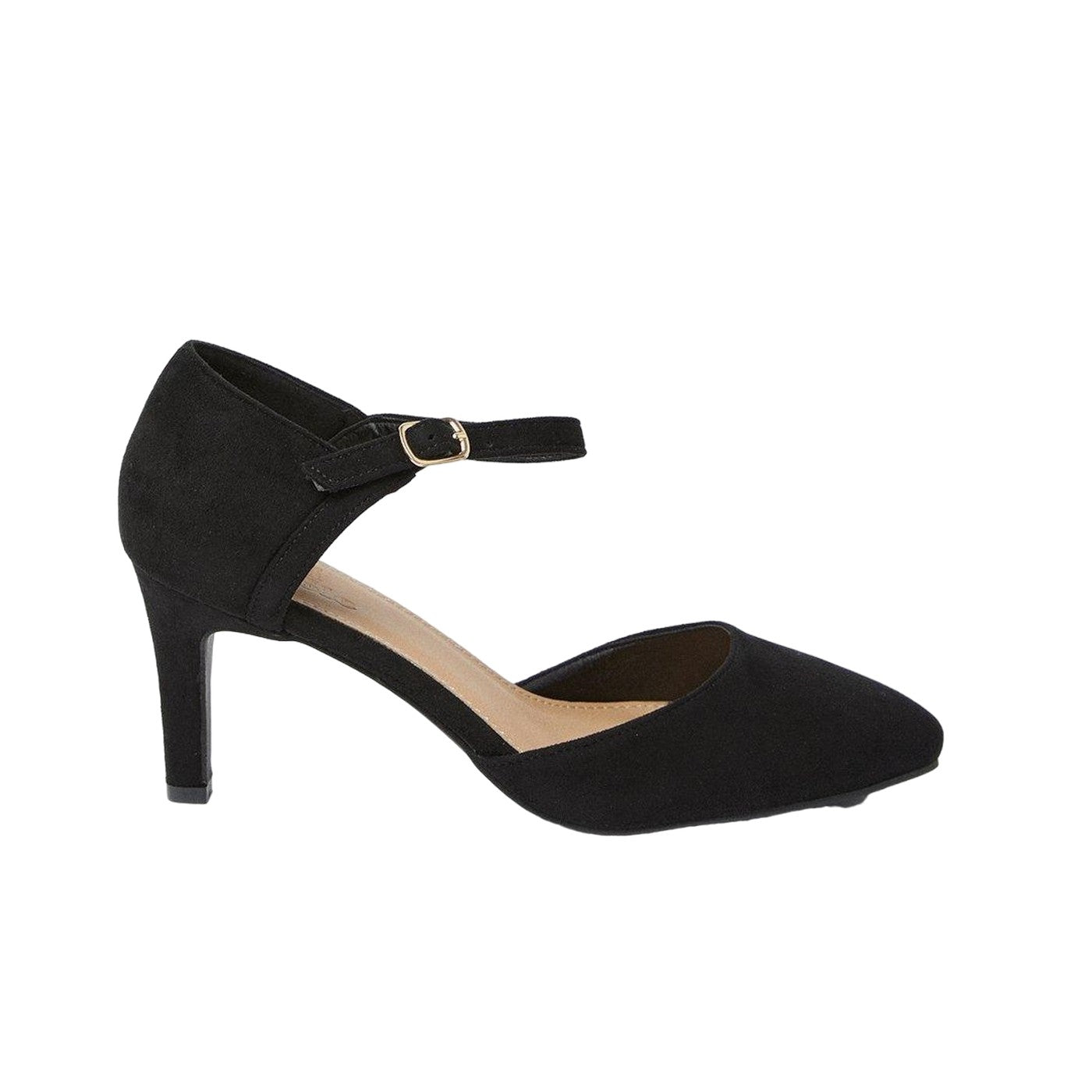Natural Black - Back - Good For The Sole Womens-Ladies Emmy Extra Wide Court Shoes