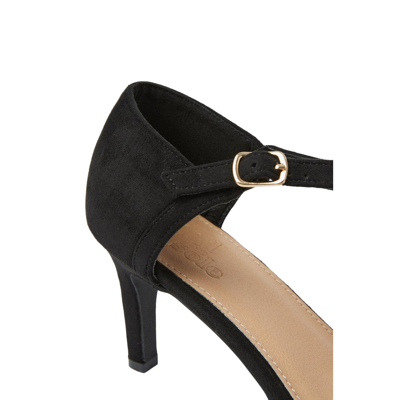Natural Black - Side - Good For The Sole Womens-Ladies Emmy Extra Wide Court Shoes