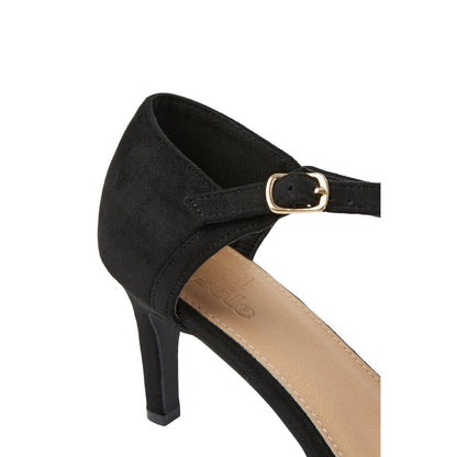 Natural Black - Side - Good For The Sole Womens-Ladies Emmy Extra Wide Court Shoes