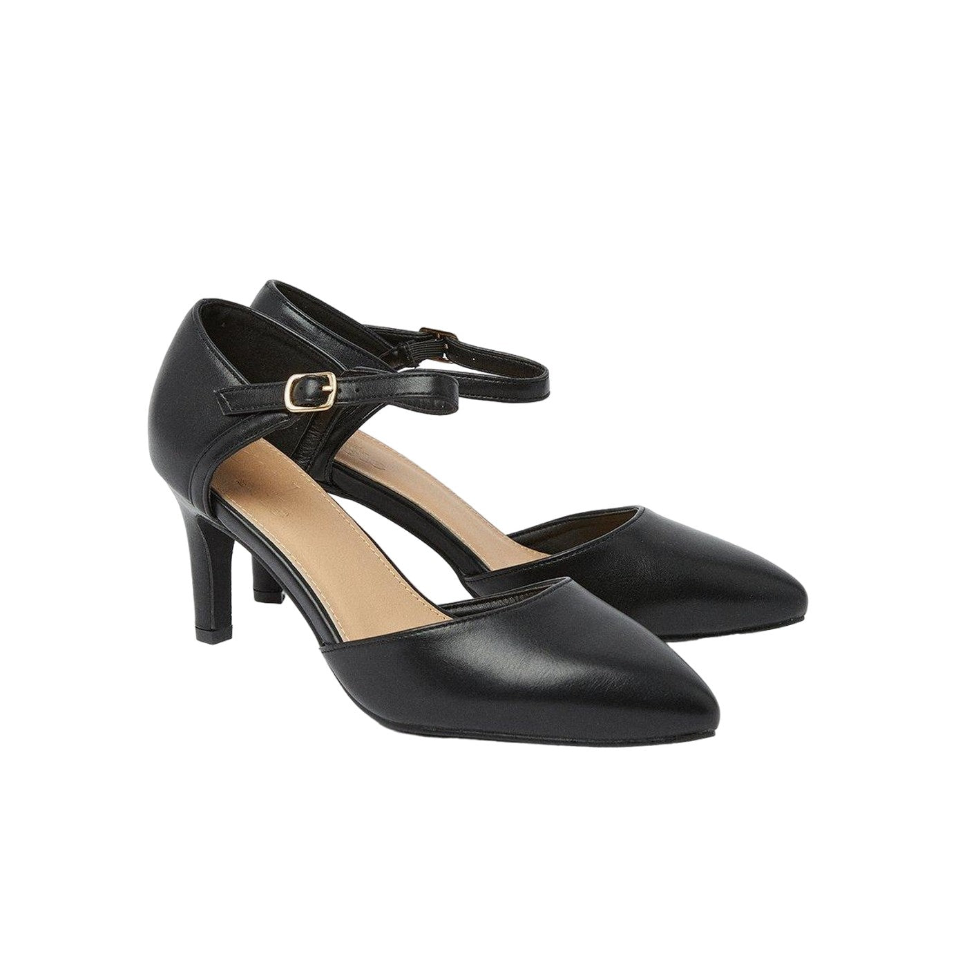 Black - Front - Good For The Sole Womens-Ladies Emmy Extra Wide Court Shoes