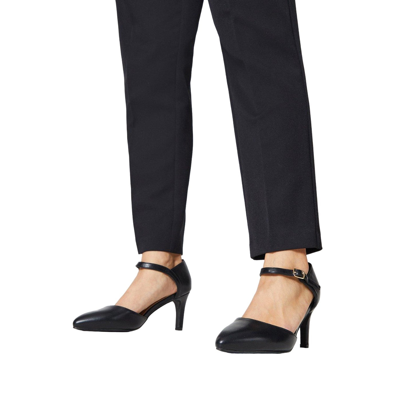 Black - Lifestyle - Good For The Sole Womens-Ladies Emmy Extra Wide Court Shoes