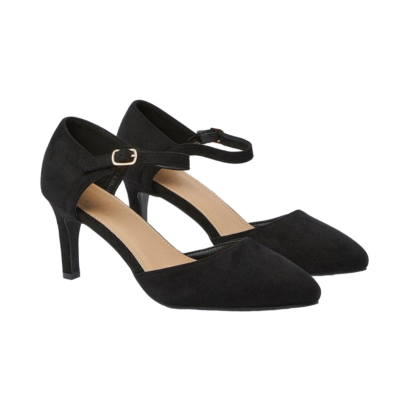 Natural Black - Front - Good For The Sole Womens-Ladies Emmy Extra Wide Court Shoes