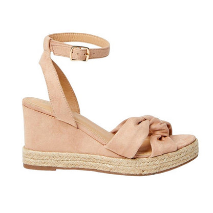 Blush - Back - Good For The Sole Womens-Ladies Holly Twist Soft Extra Wide Wedge
