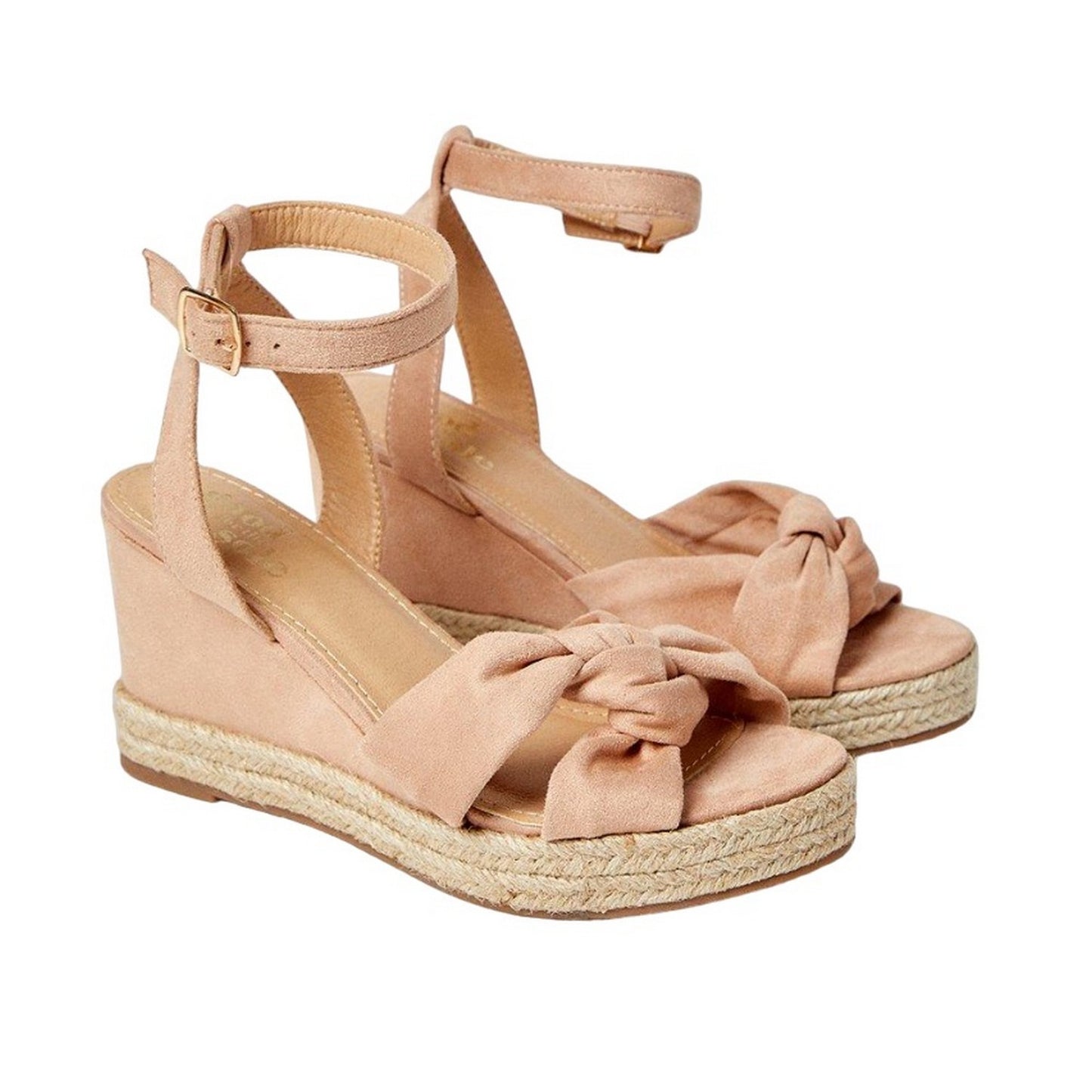 Blush - Front - Good For The Sole Womens-Ladies Holly Twist Soft Extra Wide Wedge