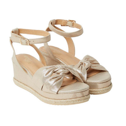 Gold - Front - Good For The Sole Womens-Ladies Holly Twist Soft Wide Wedge