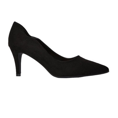 Natural Black - Back - Principles Womens-Ladies Dayton Pointed Medium Heel Court Shoes