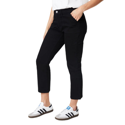True Black - Front - Dorothy Perkins Womens-Ladies Petite Slim Jeans